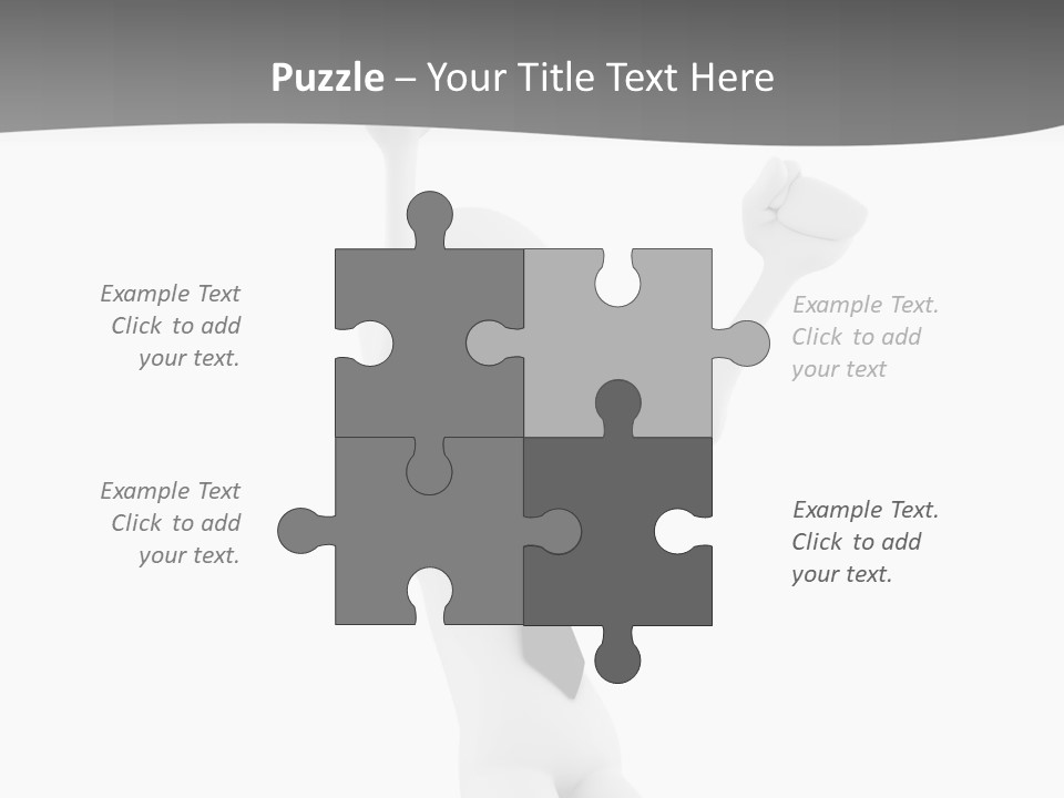 Caucasian Teamwork Successful PowerPoint Template