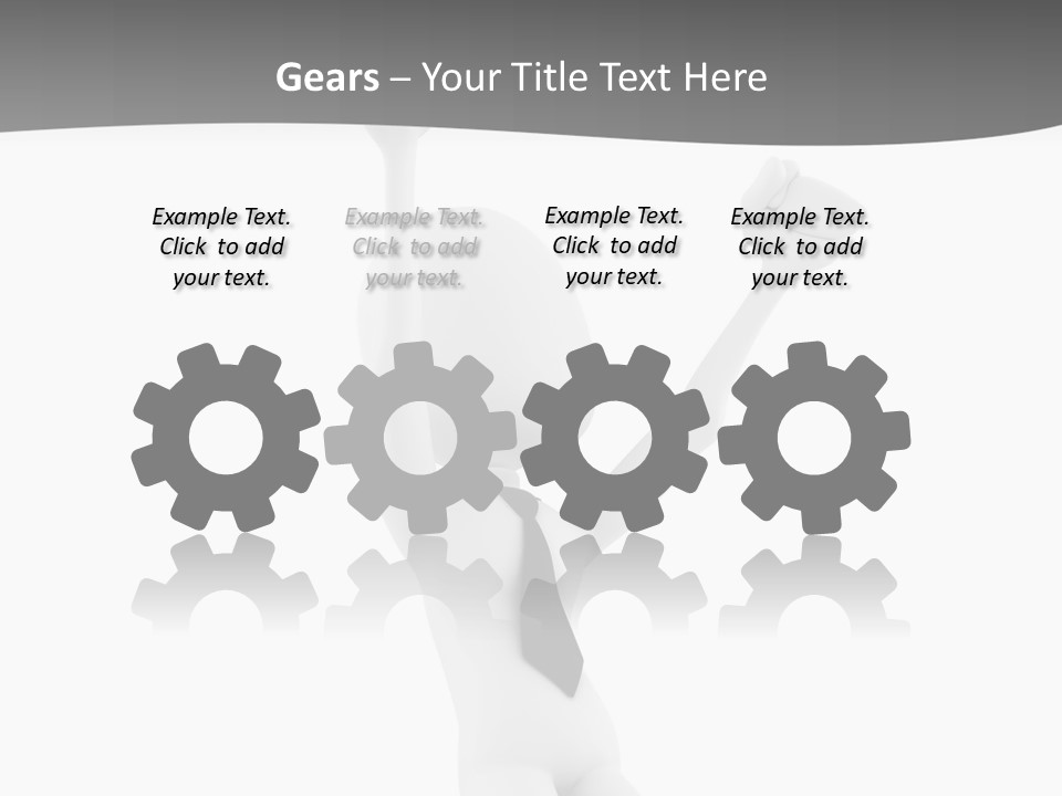 Caucasian Teamwork Successful PowerPoint Template