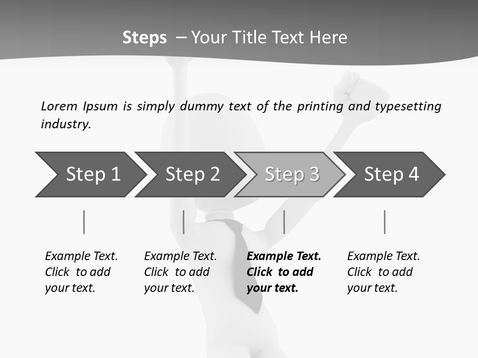 Caucasian Teamwork Successful PowerPoint Template