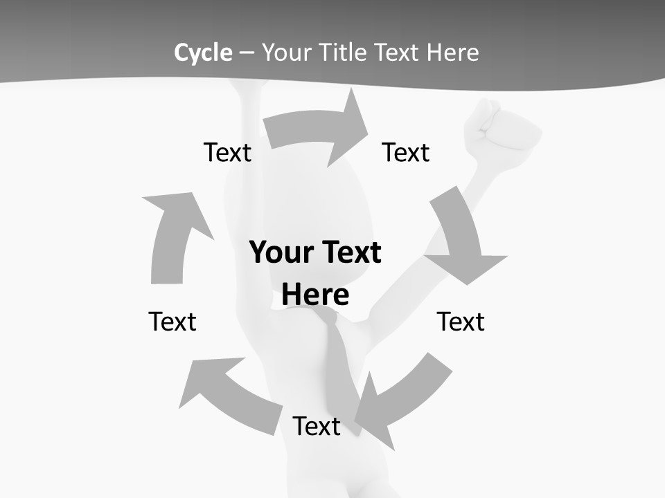 Caucasian Teamwork Successful PowerPoint Template