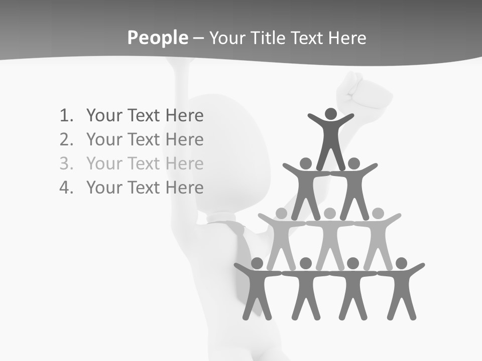 Caucasian Teamwork Successful PowerPoint Template