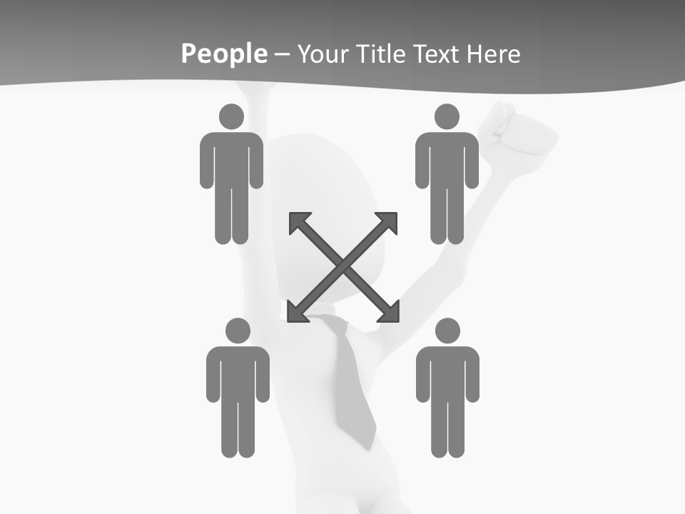 Caucasian Teamwork Successful PowerPoint Template