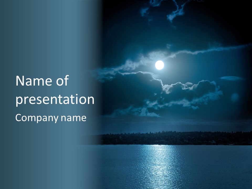 Black Light Surface PowerPoint Template