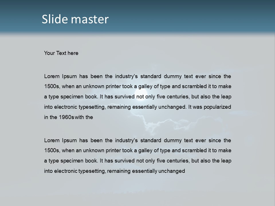 Black Light Surface PowerPoint Template