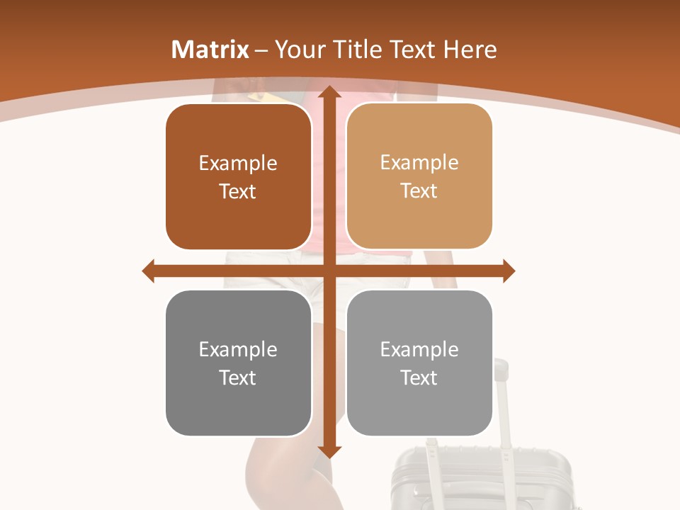 A Woman With A Suitcase And A Book Powerpoint Template PowerPoint Template
