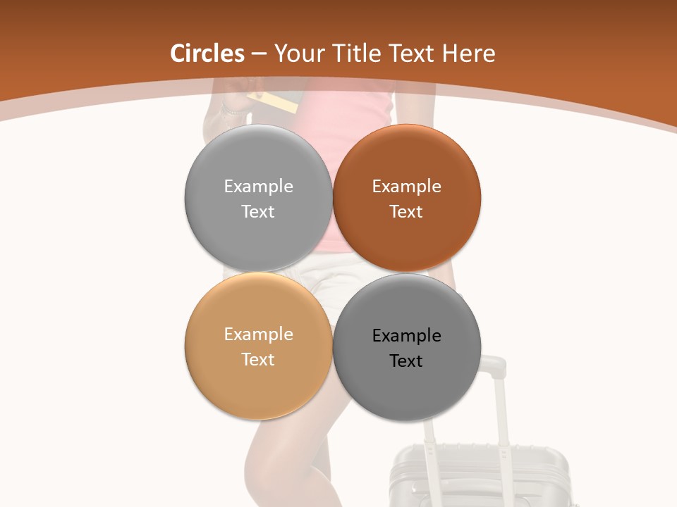 A Woman With A Suitcase And A Book Powerpoint Template PowerPoint Template