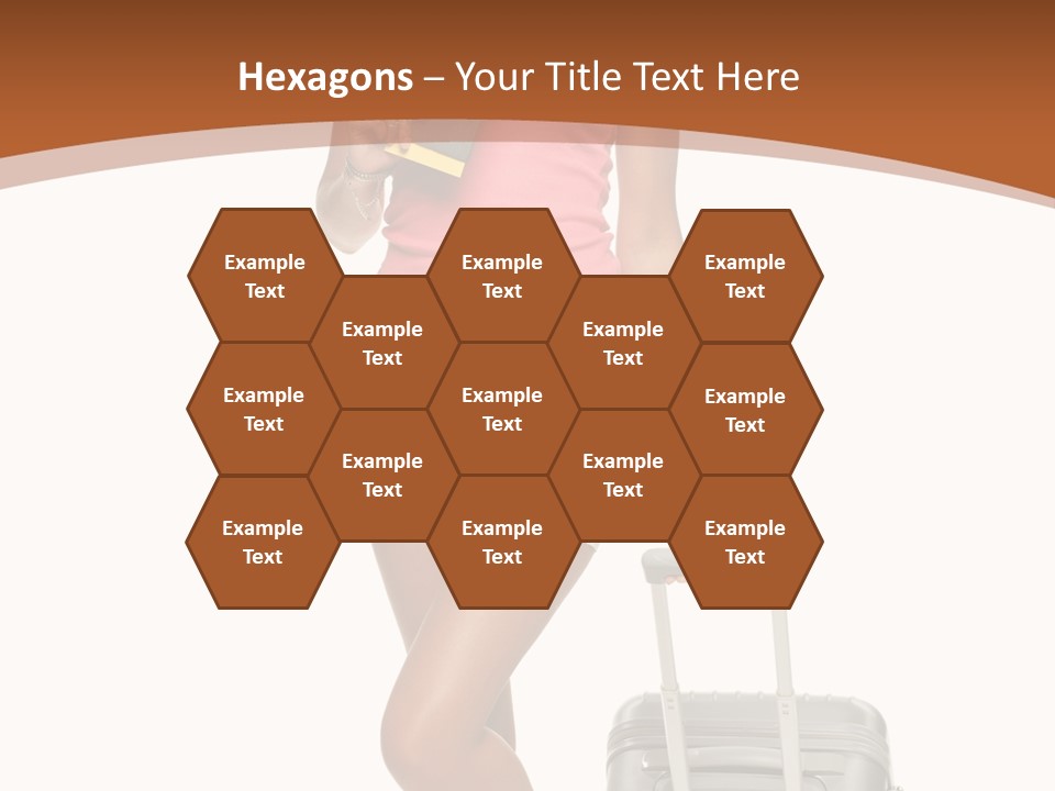 A Woman With A Suitcase And A Book Powerpoint Template PowerPoint Template