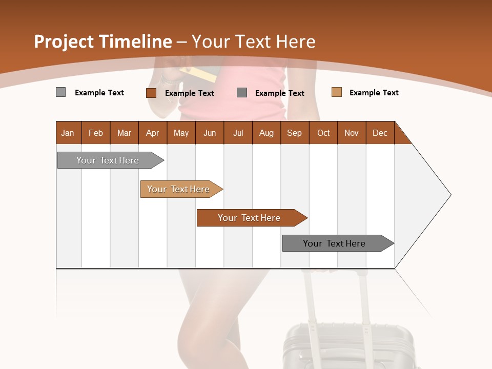 A Woman With A Suitcase And A Book Powerpoint Template PowerPoint Template