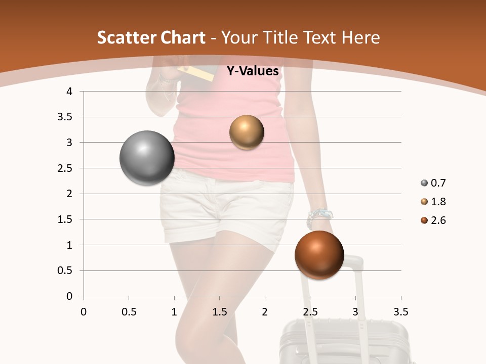 A Woman With A Suitcase And A Book Powerpoint Template PowerPoint Template