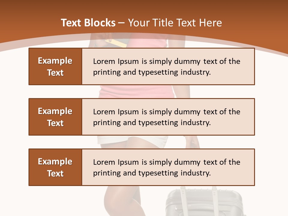A Woman With A Suitcase And A Book Powerpoint Template PowerPoint Template