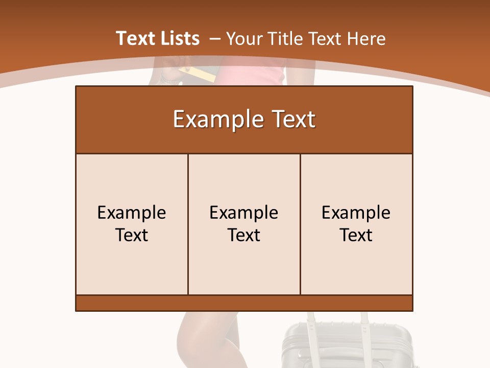 A Woman With A Suitcase And A Book Powerpoint Template PowerPoint Template