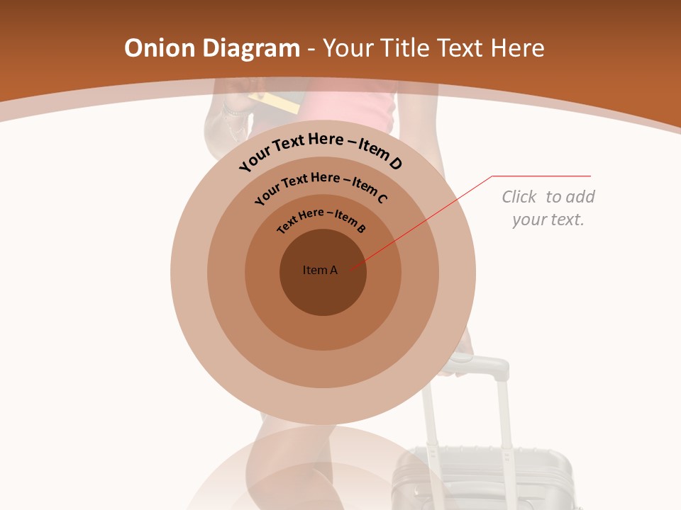 A Woman With A Suitcase And A Book Powerpoint Template PowerPoint Template