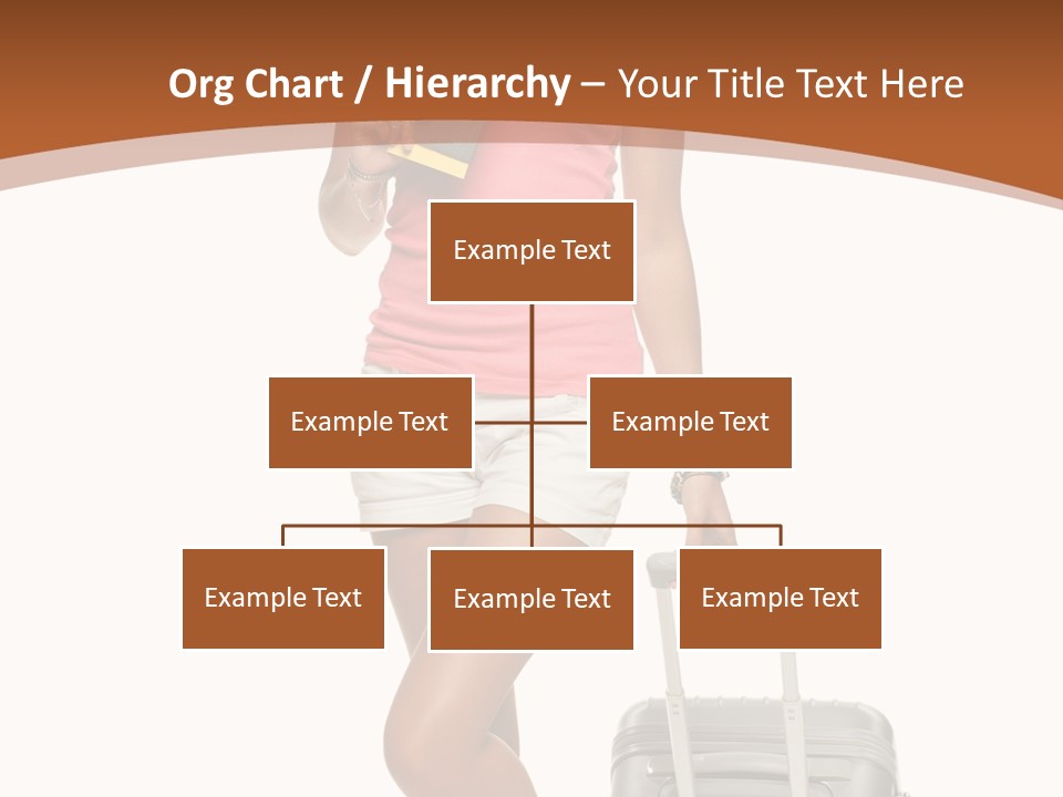 A Woman With A Suitcase And A Book Powerpoint Template PowerPoint Template