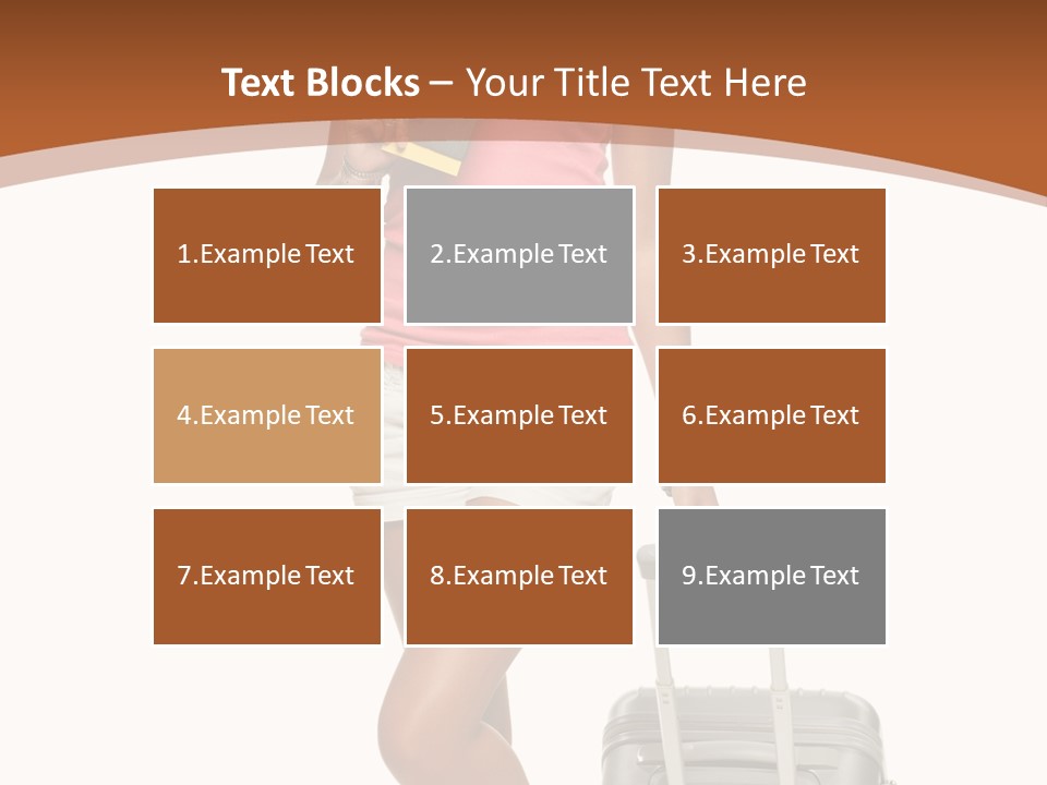 A Woman With A Suitcase And A Book Powerpoint Template PowerPoint Template