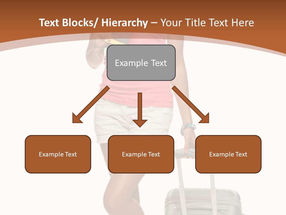 A Woman With A Suitcase And A Book Powerpoint Template PowerPoint Template