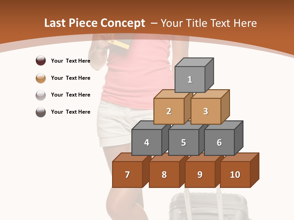 A Woman With A Suitcase And A Book Powerpoint Template PowerPoint Template