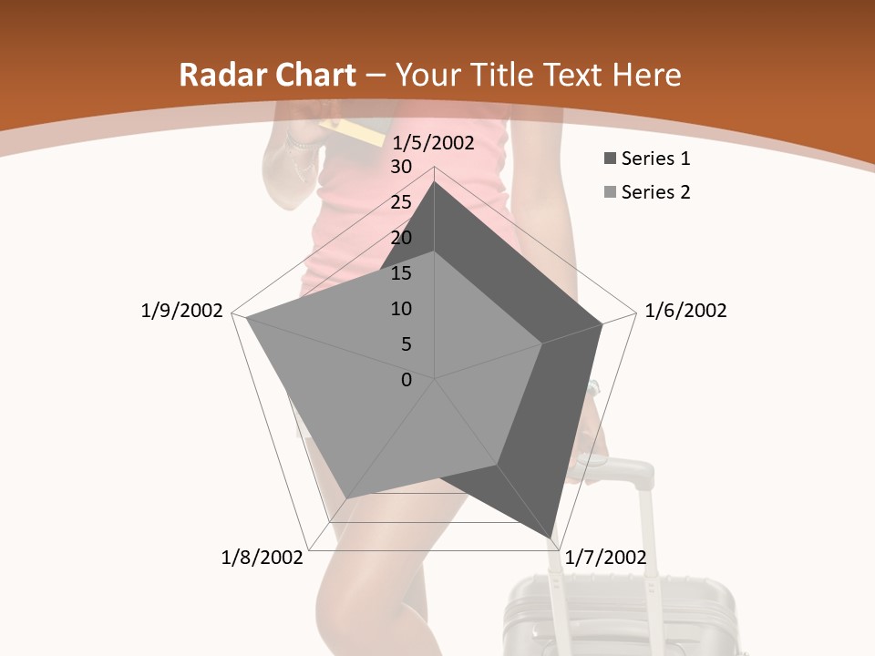 A Woman With A Suitcase And A Book Powerpoint Template PowerPoint Template