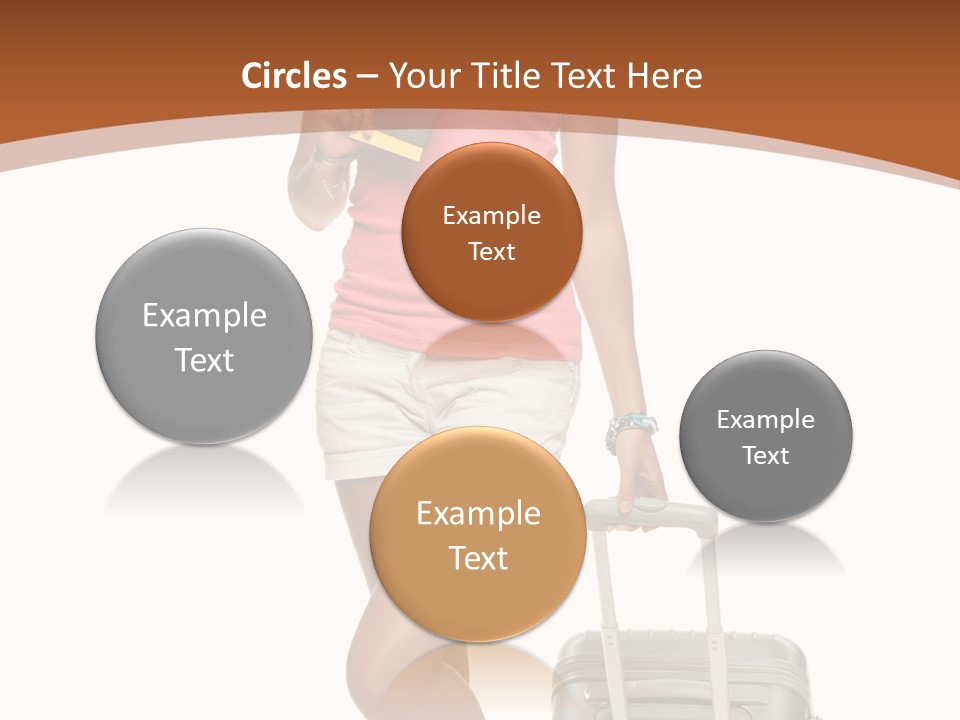 A Woman With A Suitcase And A Book Powerpoint Template PowerPoint Template