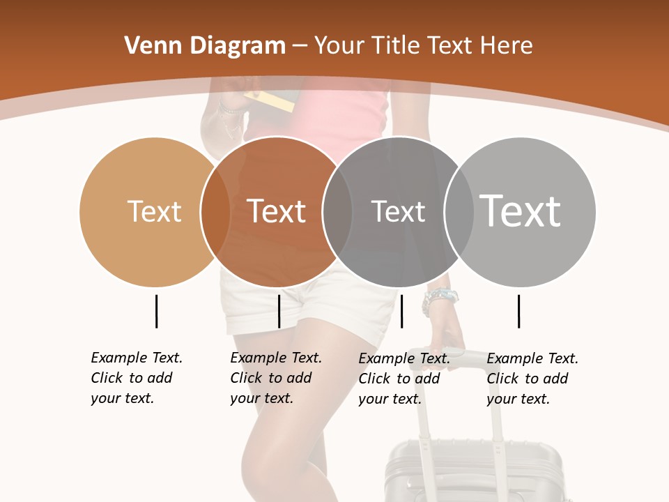 A Woman With A Suitcase And A Book Powerpoint Template PowerPoint Template