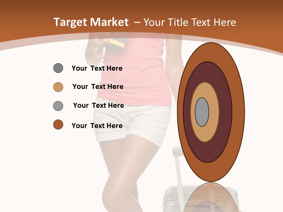 A Woman With A Suitcase And A Book Powerpoint Template PowerPoint Template