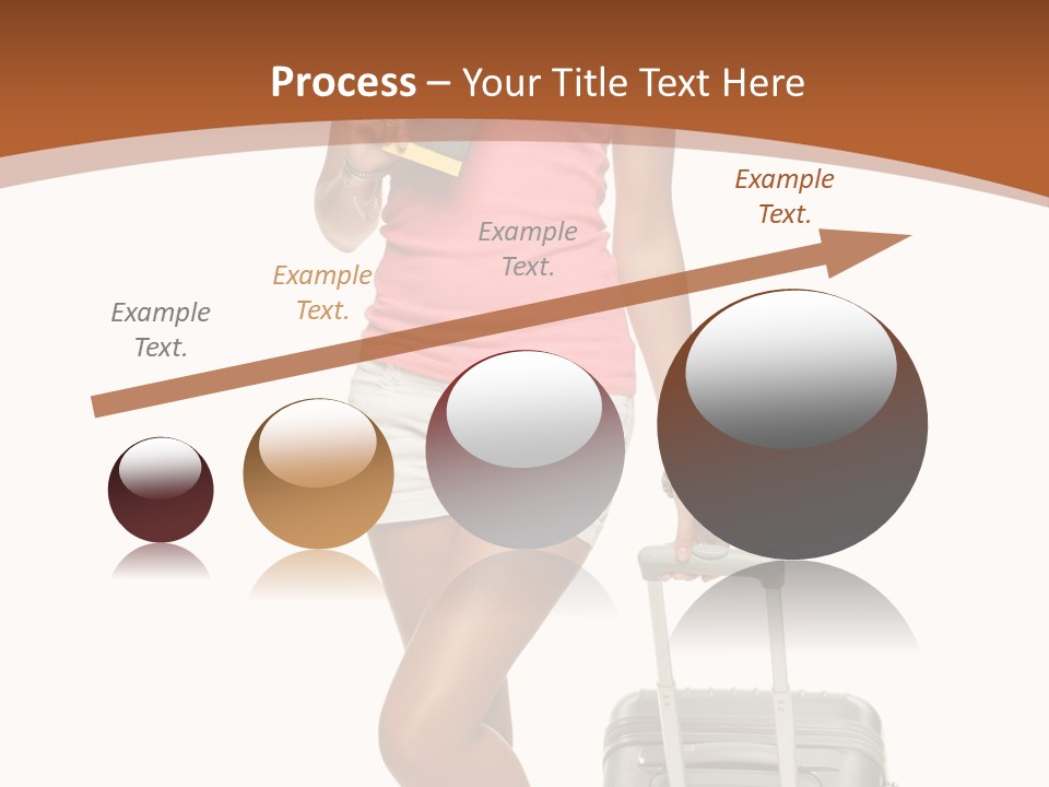 A Woman With A Suitcase And A Book Powerpoint Template PowerPoint Template