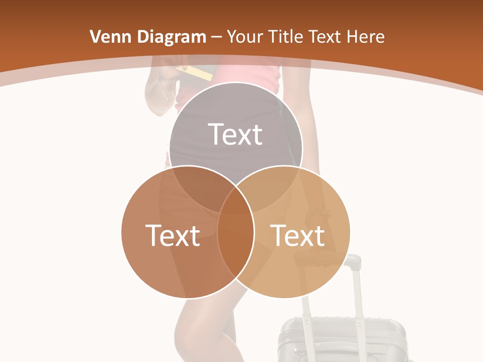 A Woman With A Suitcase And A Book Powerpoint Template PowerPoint Template