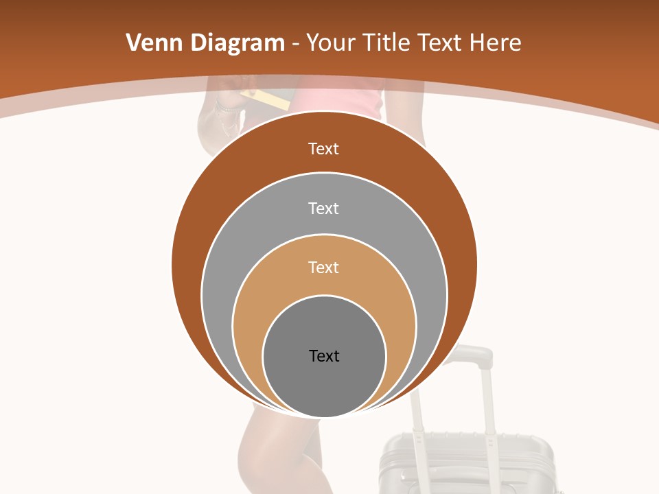 A Woman With A Suitcase And A Book Powerpoint Template PowerPoint Template