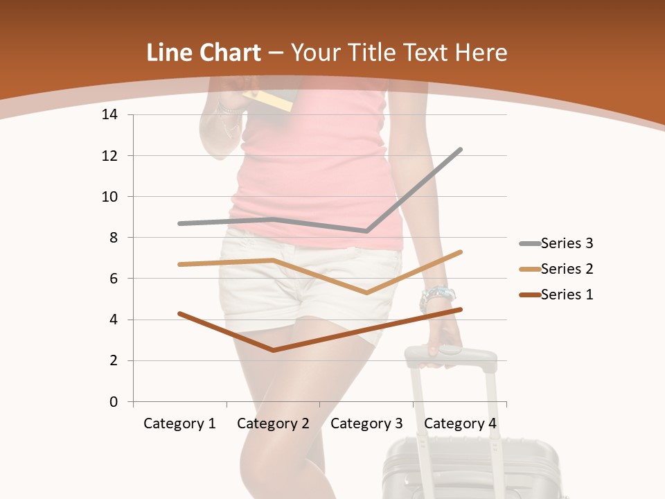 A Woman With A Suitcase And A Book Powerpoint Template PowerPoint Template