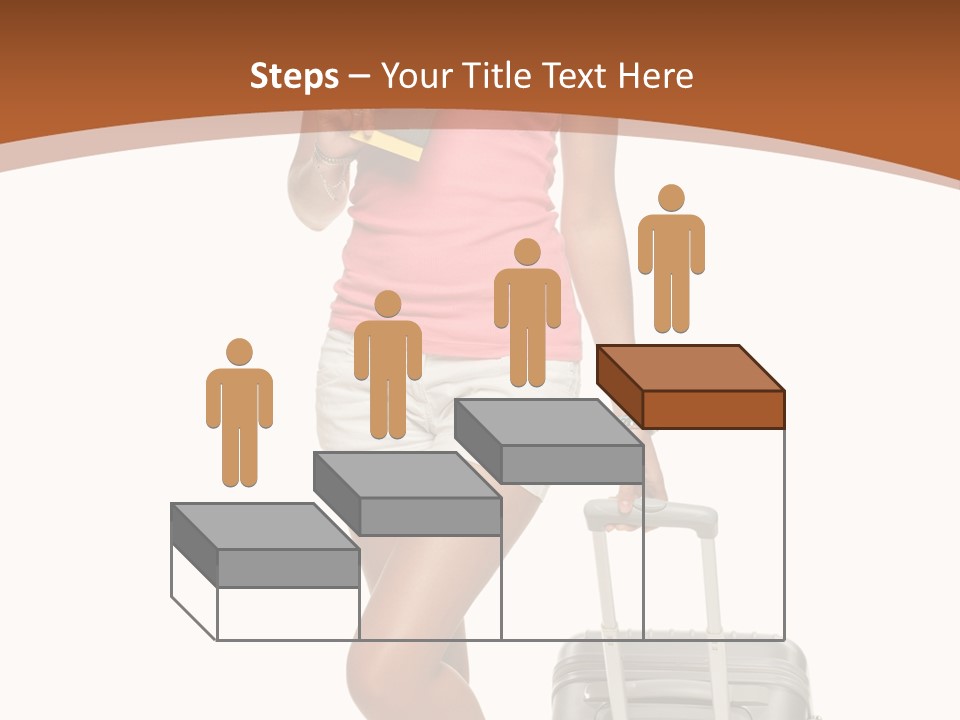 A Woman With A Suitcase And A Book Powerpoint Template PowerPoint Template