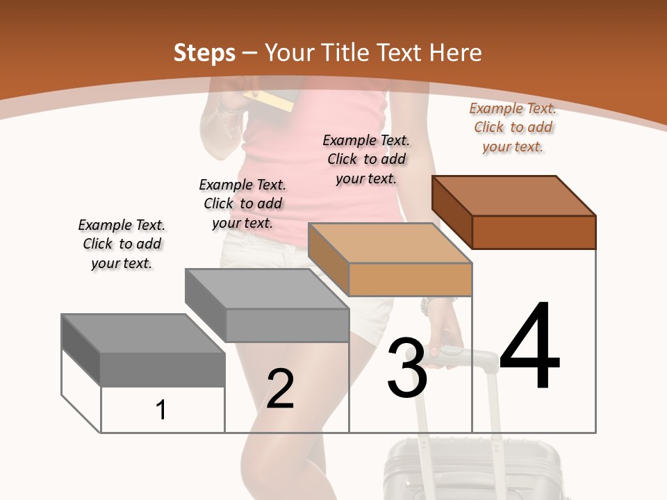 A Woman With A Suitcase And A Book Powerpoint Template PowerPoint Template
