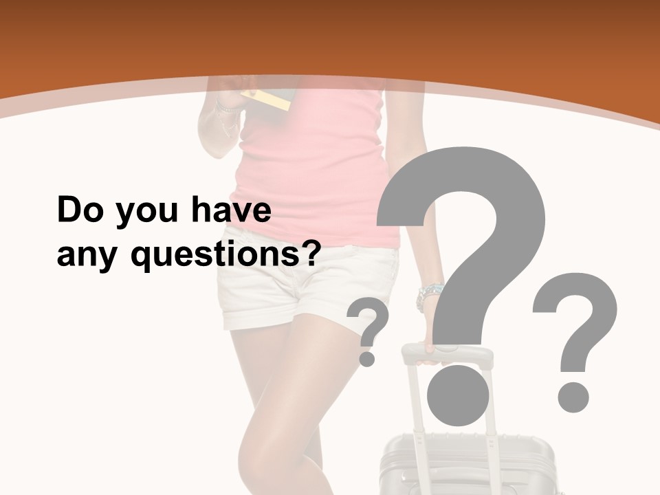 A Woman With A Suitcase And A Book Powerpoint Template PowerPoint Template