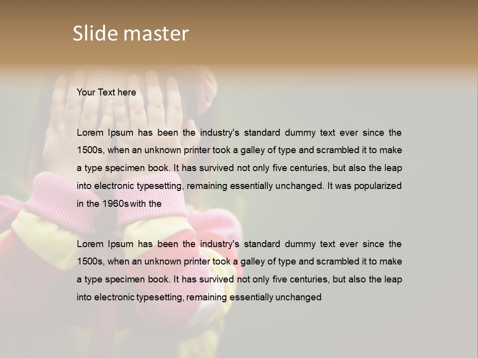 Abuse Person Unhappy PowerPoint Template