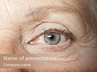 Aging Healthy Woman PowerPoint Template