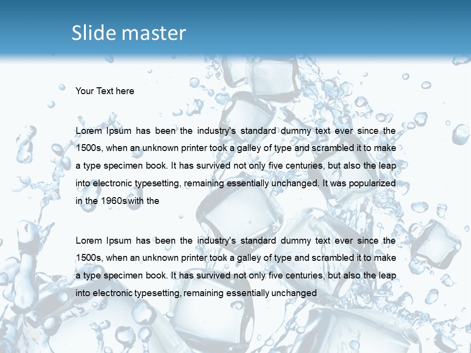 Transparent Refreshment Light PowerPoint Template