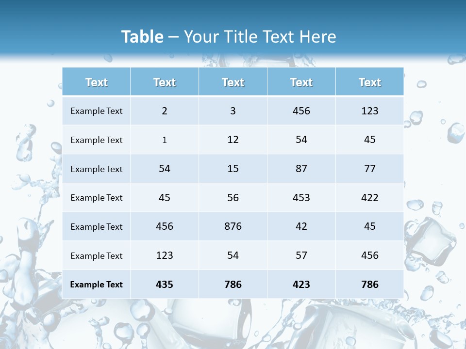 Transparent Refreshment Light PowerPoint Template