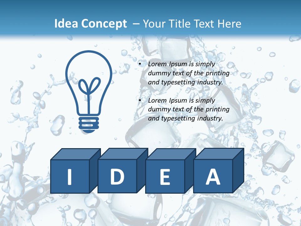 Transparent Refreshment Light PowerPoint Template