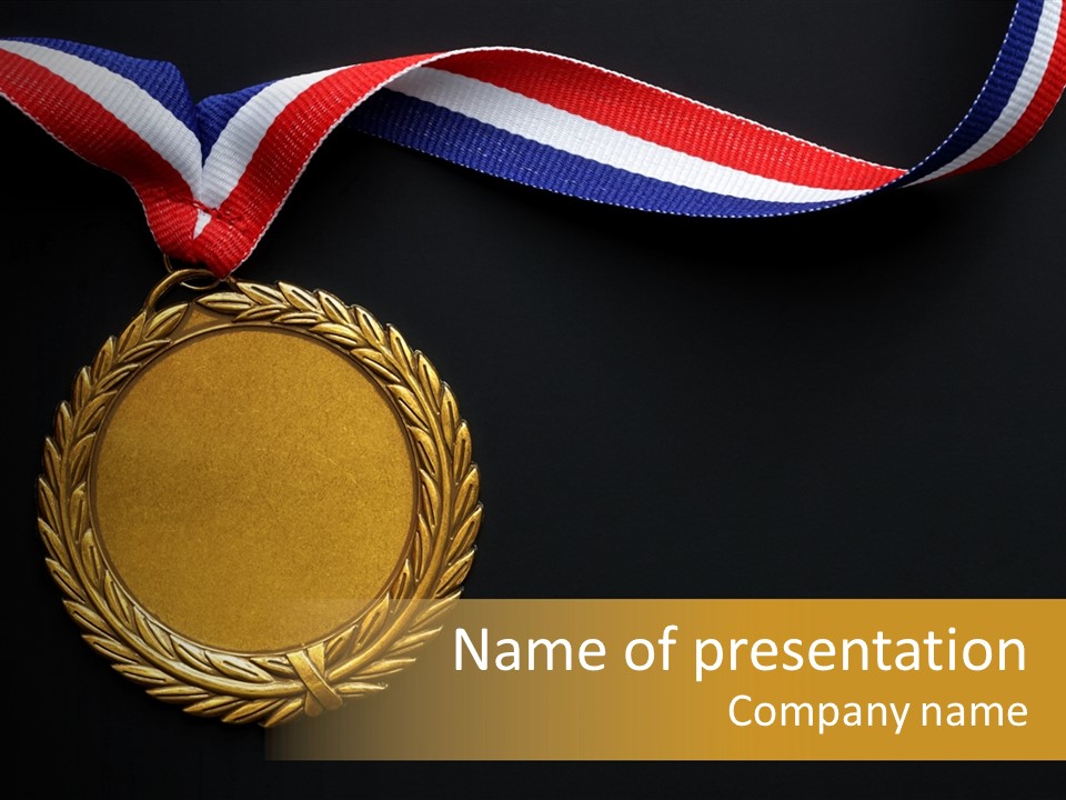 Certificate Award Gold PowerPoint Template
