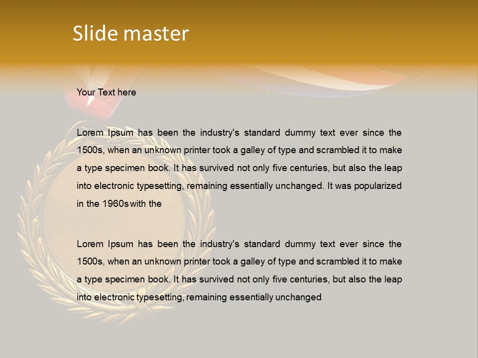 Certificate Award Gold PowerPoint Template