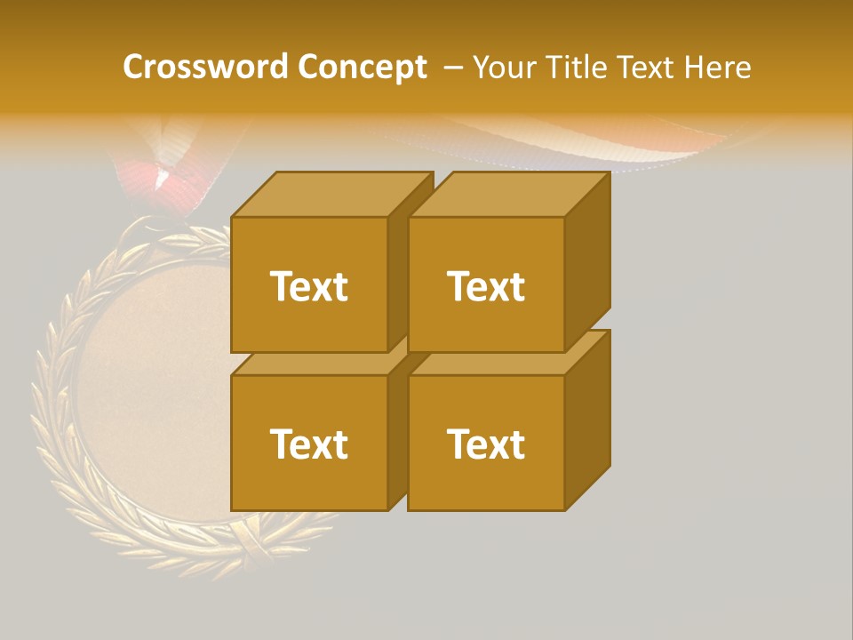 Certificate Award Gold PowerPoint Template