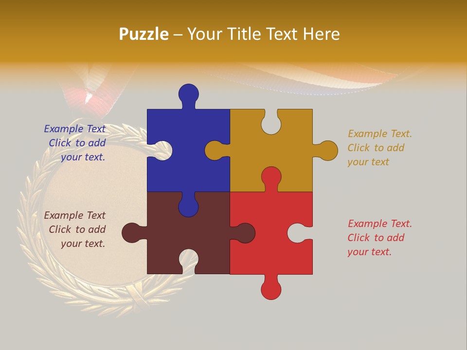 Certificate Award Gold PowerPoint Template