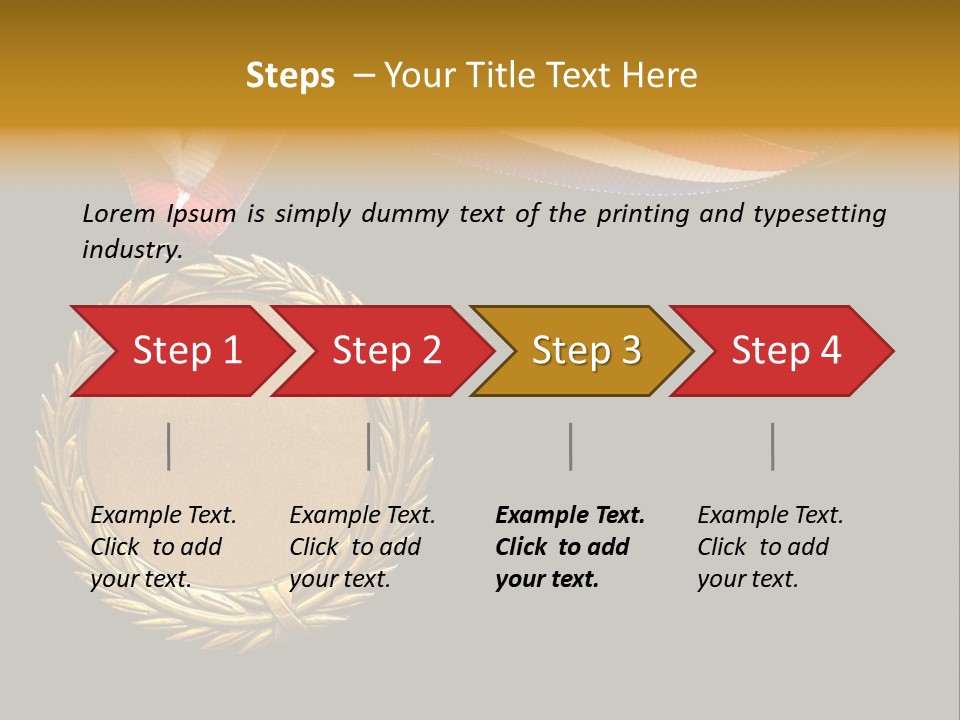 Certificate Award Gold PowerPoint Template