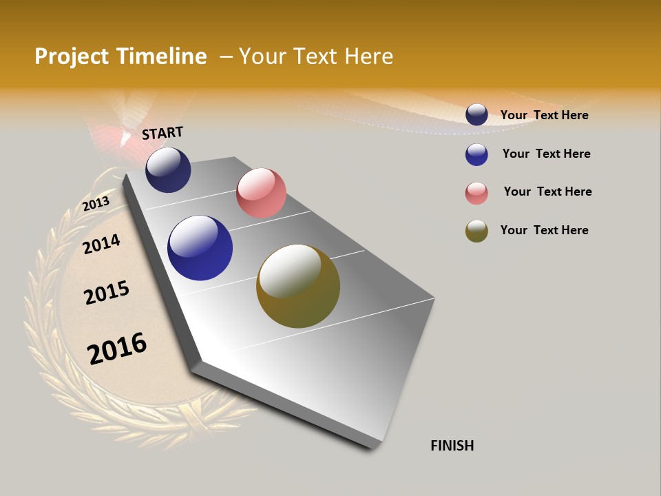 Certificate Award Gold PowerPoint Template
