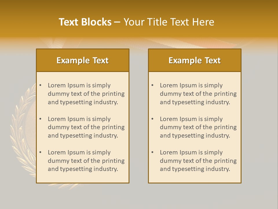 Certificate Award Gold PowerPoint Template