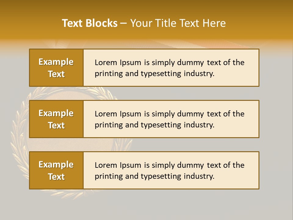 Certificate Award Gold PowerPoint Template