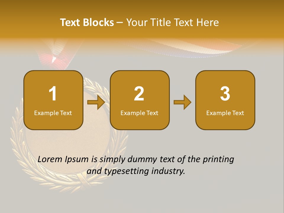 Certificate Award Gold PowerPoint Template