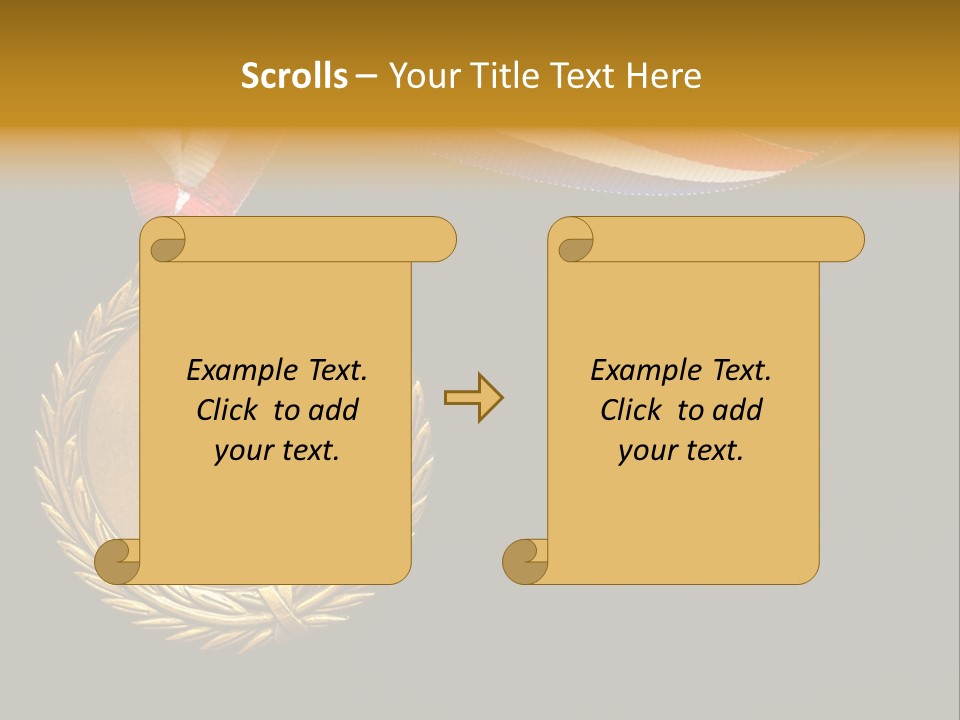 Certificate Award Gold PowerPoint Template