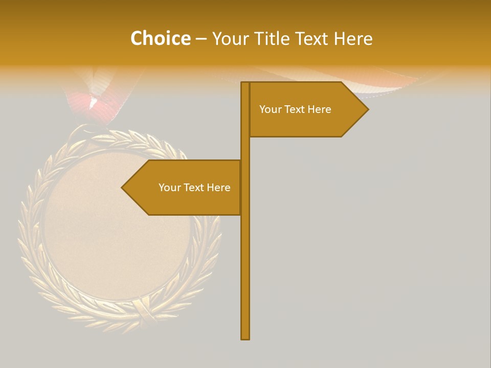 Certificate Award Gold PowerPoint Template