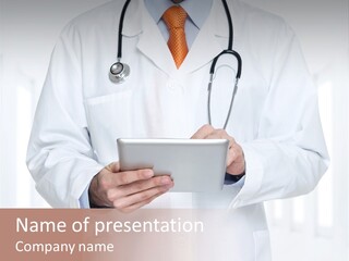 Diagnosis Pad Hand PowerPoint Template