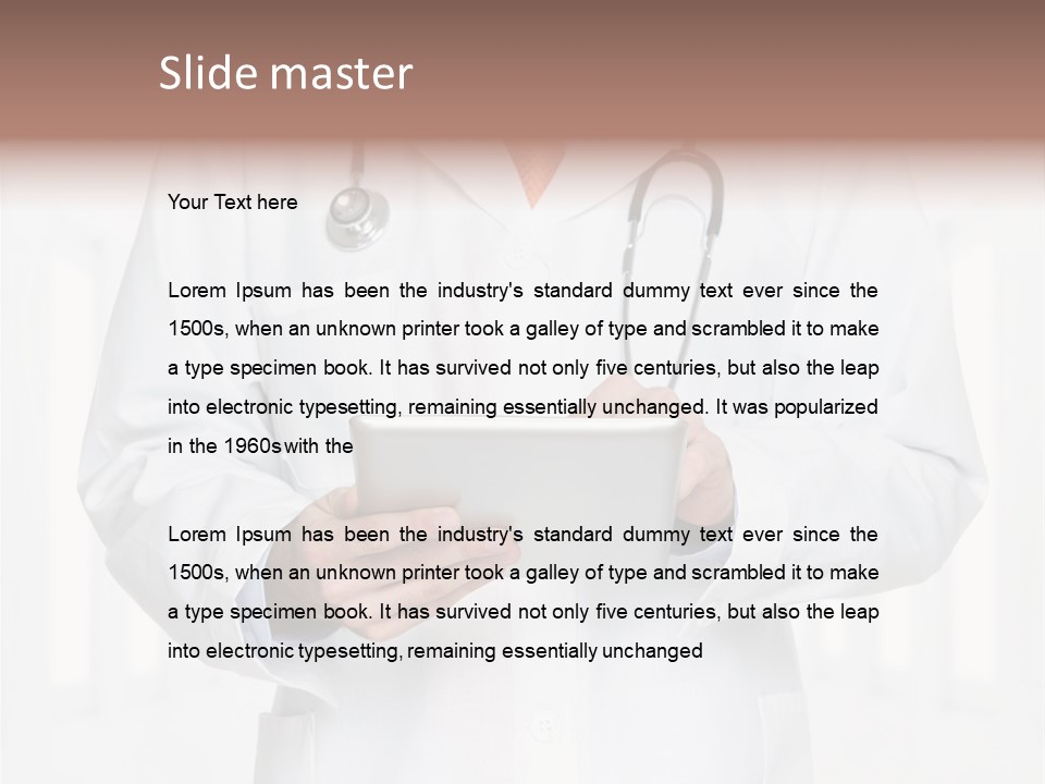 Diagnosis Pad Hand PowerPoint Template