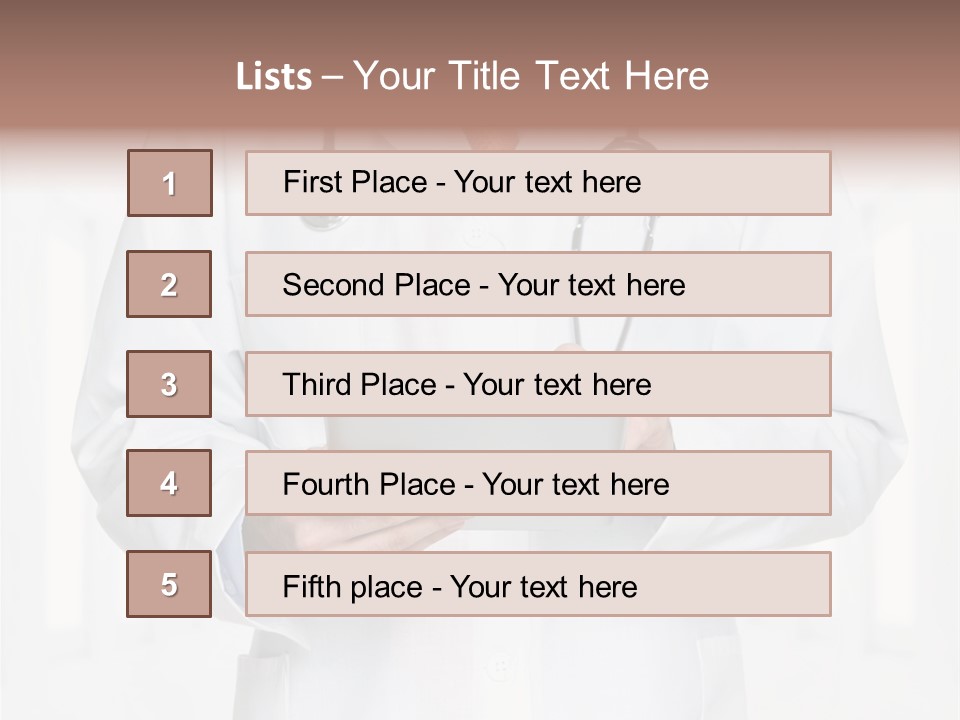 Diagnosis Pad Hand PowerPoint Template